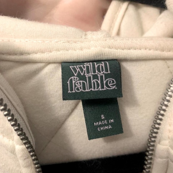 Wild Fable Cream Quilted Jacket, Size Small - Picture 3 of 4